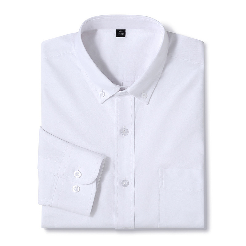 Mens Oxford Shirts Formal Business Long Sleeves Cotton Casual Dress Shirts Tops - Picture 23 of 40