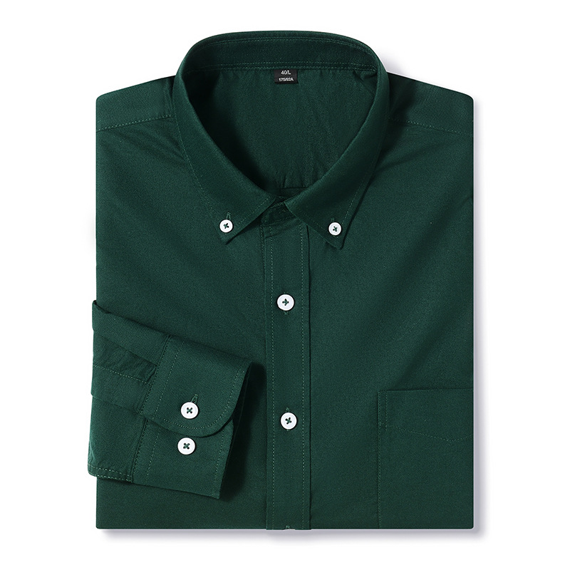 Mens Oxford Shirts Formal Business Long Sleeves Cotton Casual Dress Shirts Tops - Picture 39 of 40