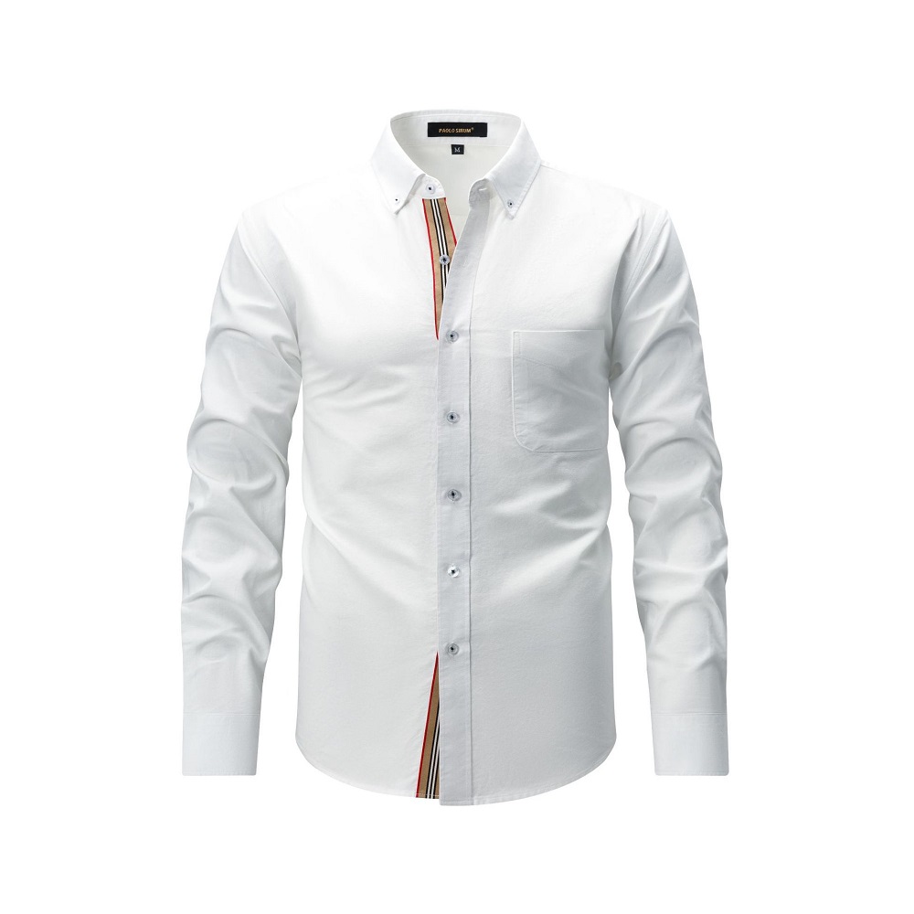 Camisas Oxford para Hombres Formales Negocios Mangas Largas Informales Algodón Camisas de Vestir Prendas para el torso - Imagen 8 de 13