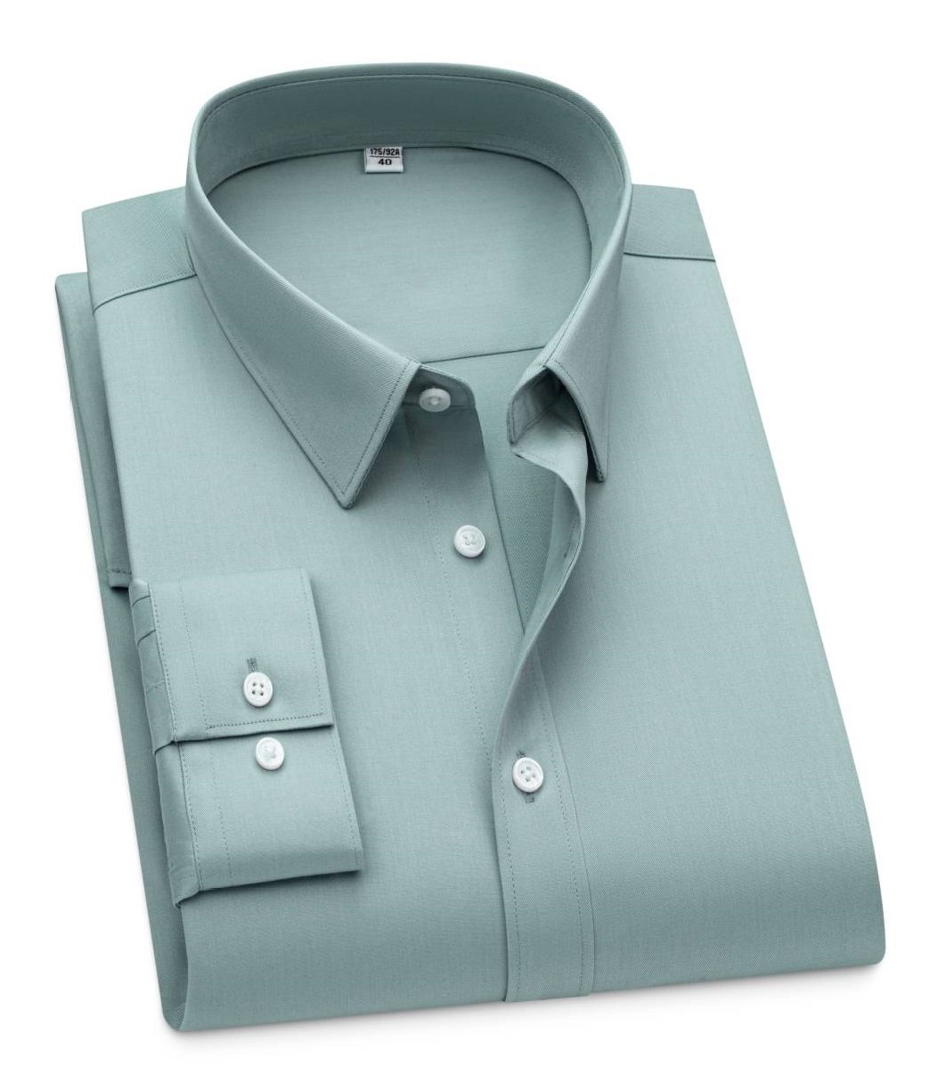 Herren Anzug Modal Hemden Formell Business Langarm Knöpfe Freizeithemden Tops - Bild 19 von 20