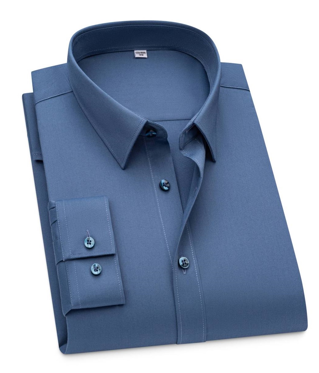 Herren Anzug Modal Hemden Formell Business Langarm Knöpfe Freizeithemden Tops - Bild 18 von 20