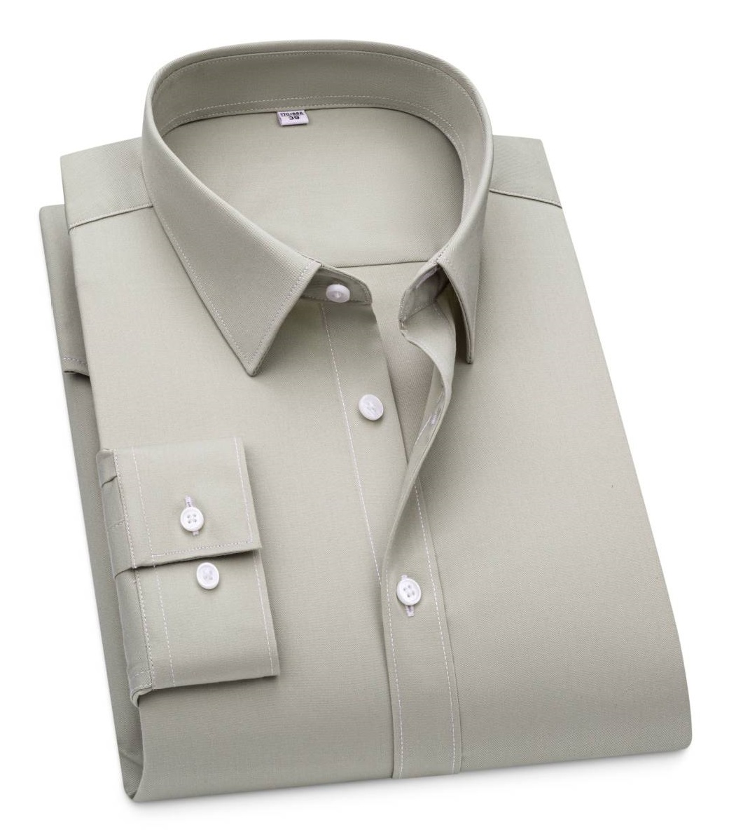 Herren Anzug Modal Hemden Formell Business Langarm Knöpfe Freizeithemden Tops - Bild 17 von 20