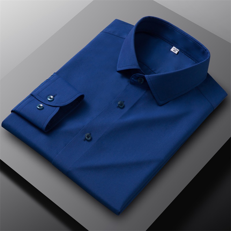 Herren Anzug Modal Hemden Formell Business Langarm Knöpfe Freizeithemden Tops - Bild 14 von 14