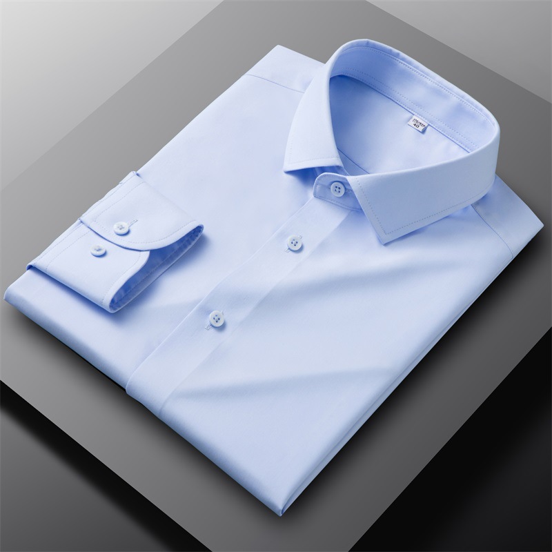 Herren Anzug Modal Hemden Formell Business Langarm Knöpfe Freizeithemden Tops - Bild 10 von 14