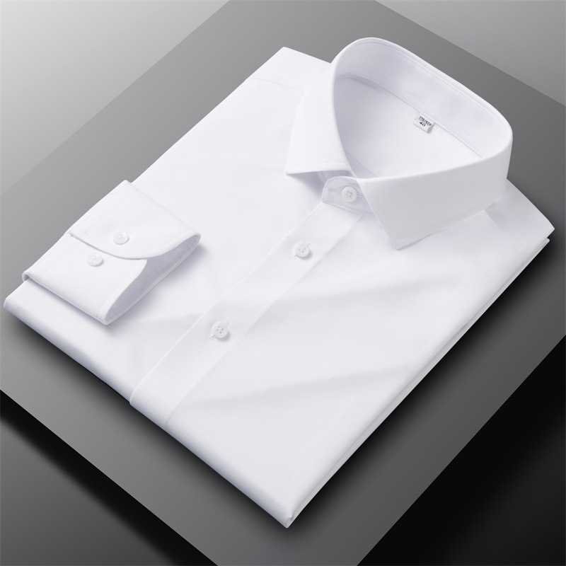 Herren Anzug Modal Hemden Formell Business Langarm Knöpfe Freizeithemden Tops - Bild 9 von 14