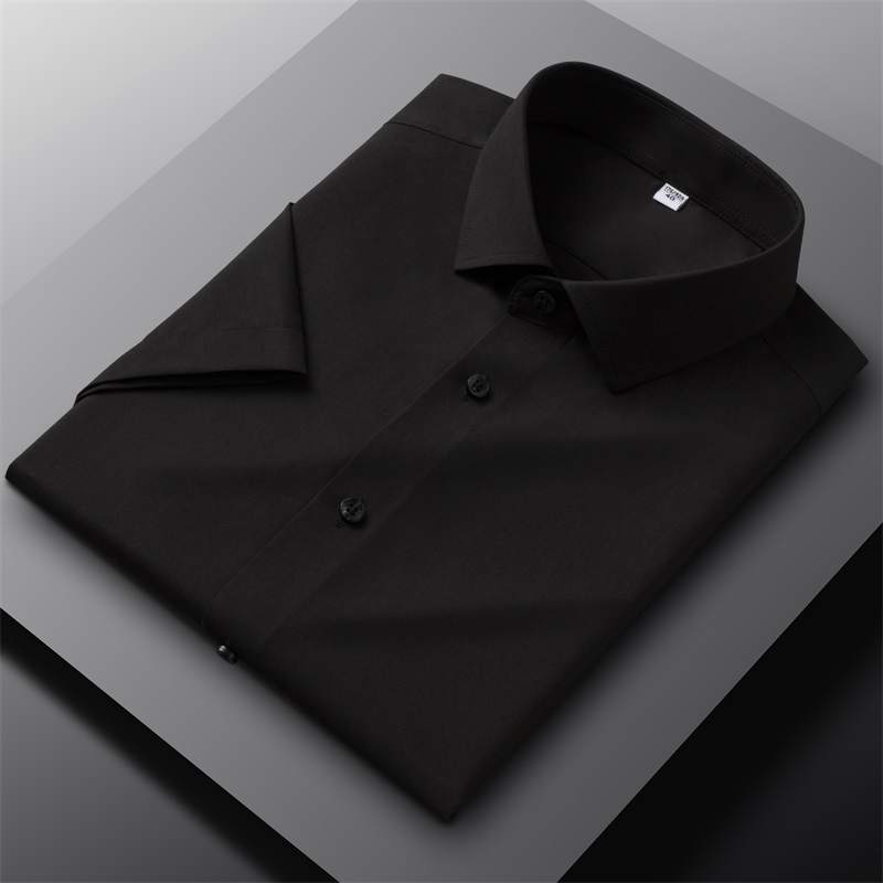 Camicie uomo eleganti modal formali business maniche corte bottoni camicie casual top - Foto 10 di 13