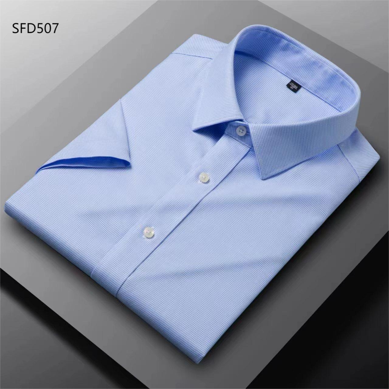 Mens Dress Shirts Formal Business Short Sleeves Buttons Bamboo Casual Shirts Top - Bild 14 von 15