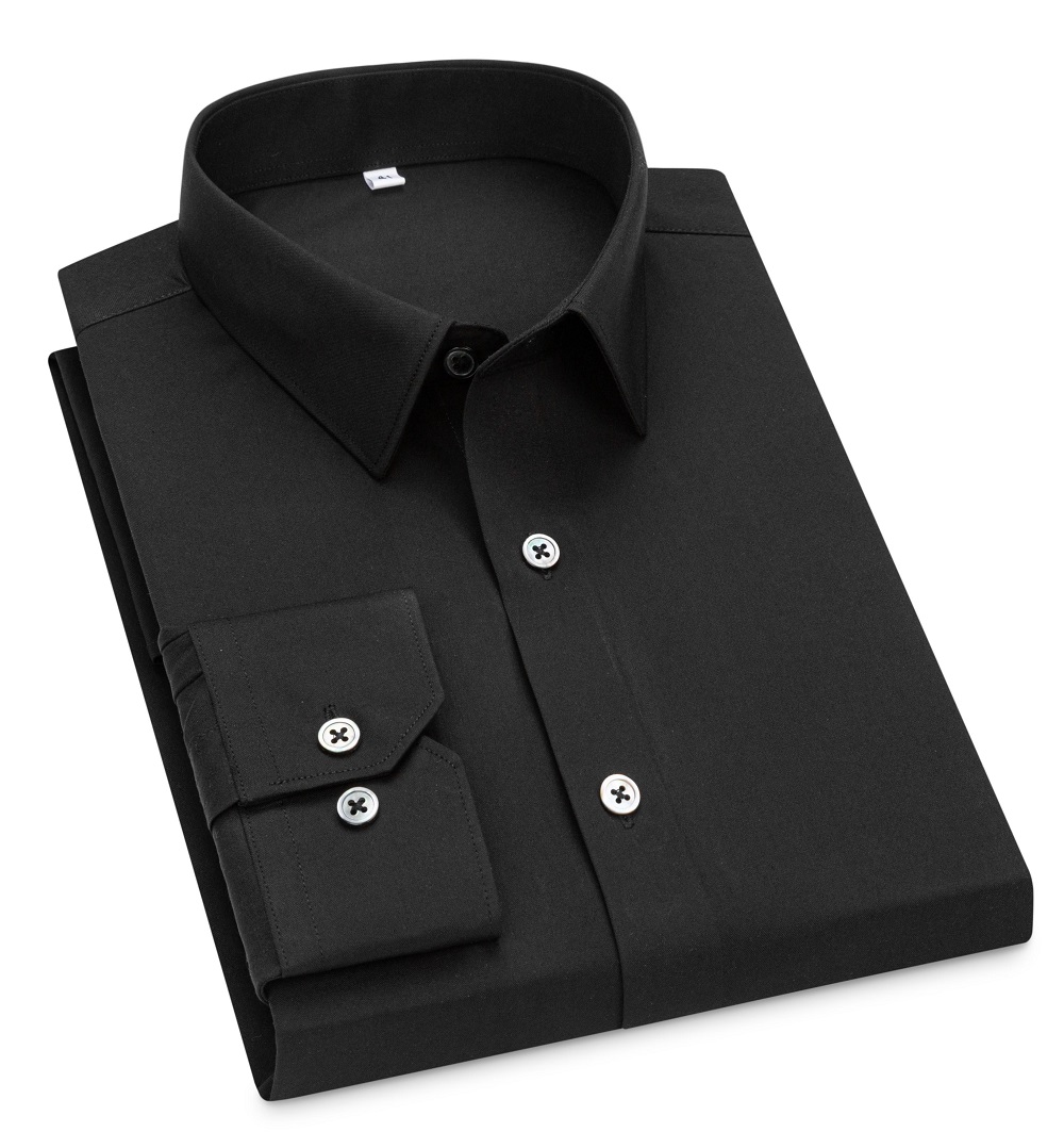 Mens Dress Shirts None Iron Business Long Sleeves Silk Bamboo Casual Shirts Tops - Picture 9 of 11