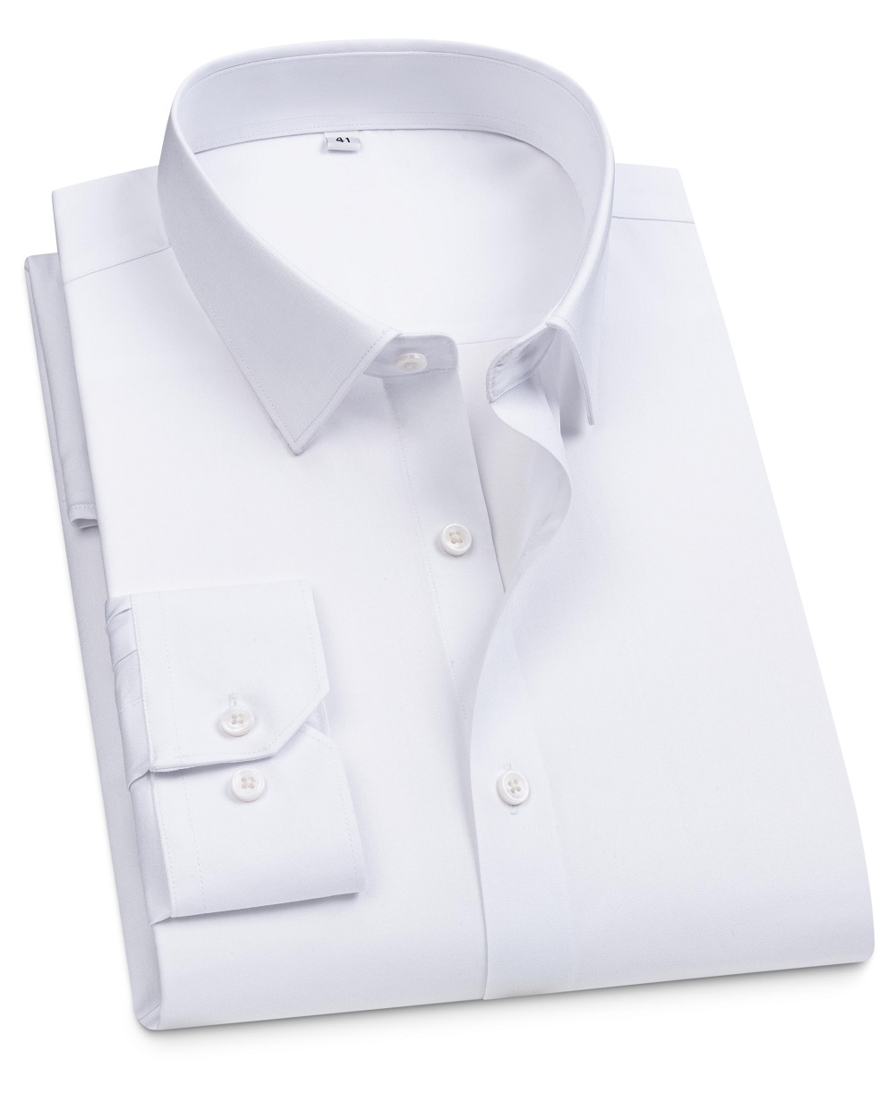 Mens Dress Shirts None Iron Business Long Sleeves Silk Bamboo Casual Shirts Tops - Picture 7 of 11