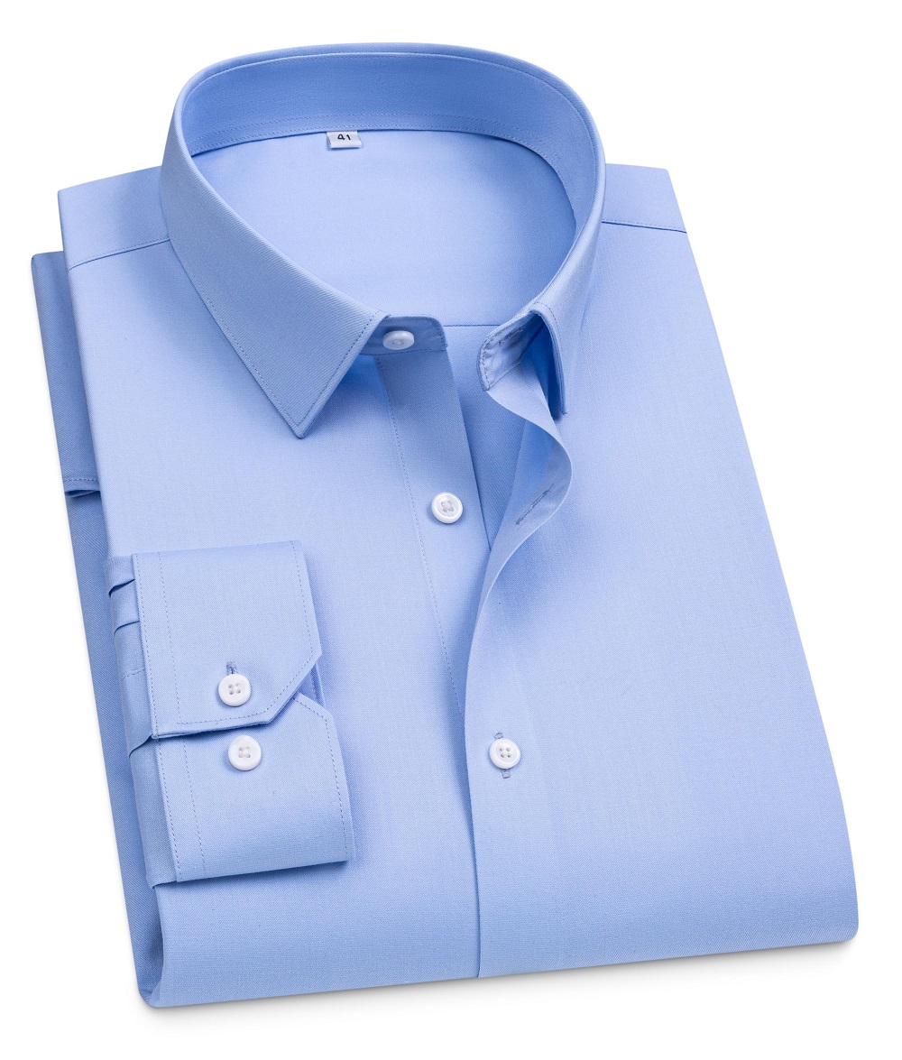 Mens Dress Shirts None Iron Business Long Sleeves Silk Bamboo Casual Shirts Tops - Picture 8 of 11