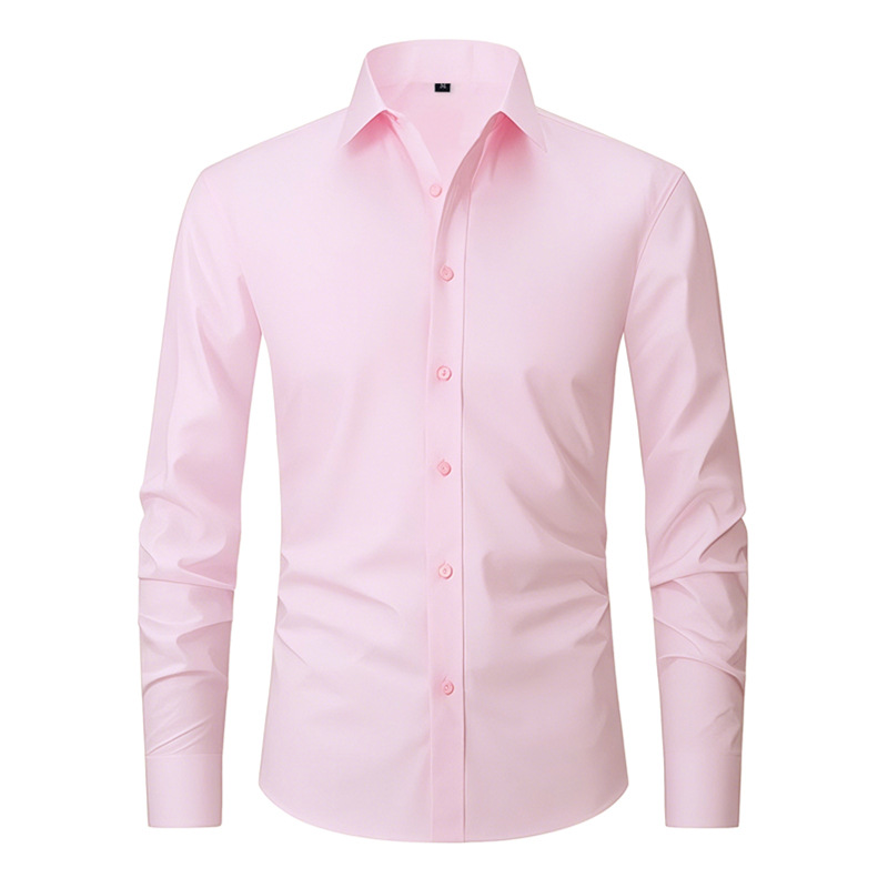 Camisas de vestir para hombre formales negocios mangas largas elásticas informales camisas de vestir Prendas para el torso - Imagen 14 de 19