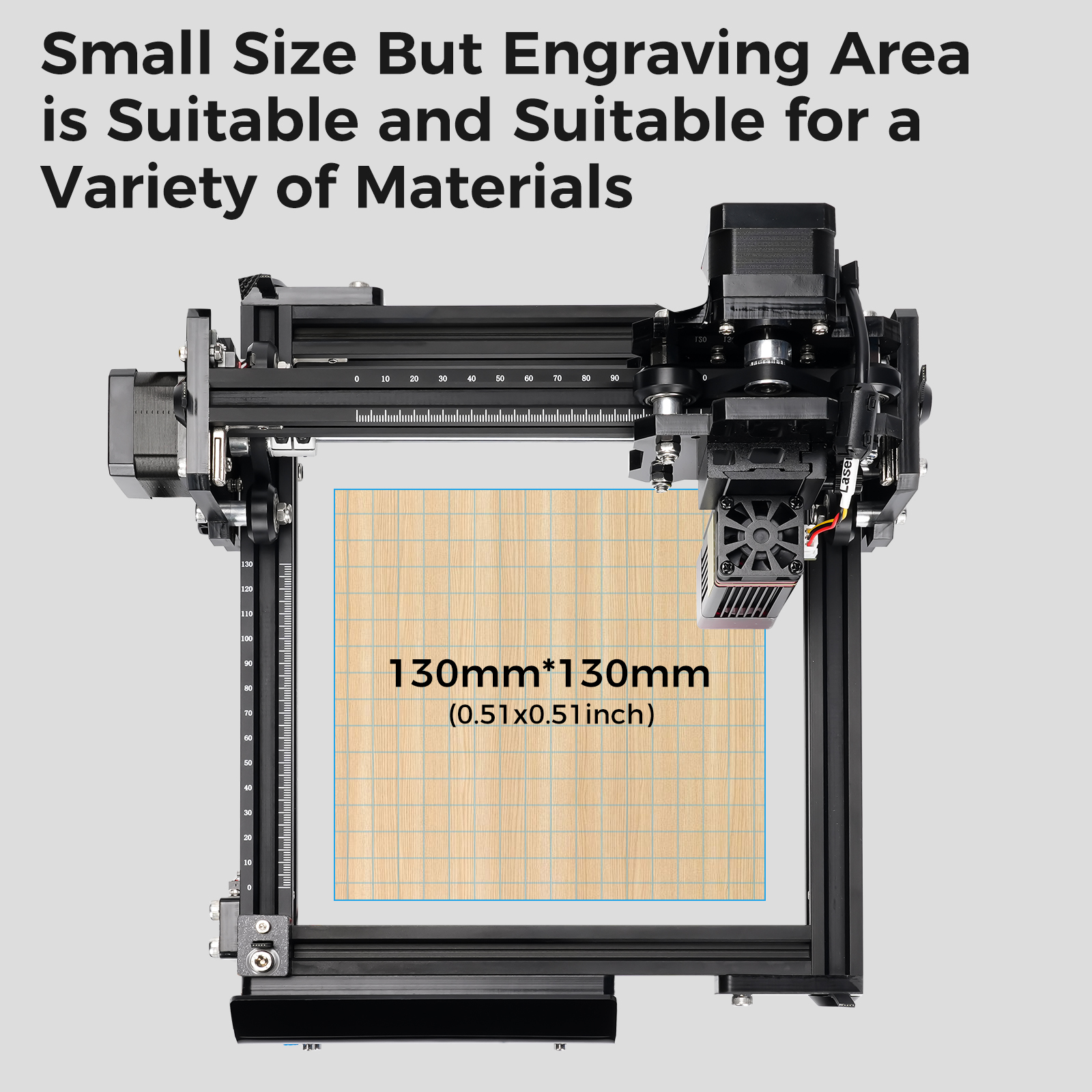 LUNYEE Mini Laser Engraving Machine 2.5W CNC Engraving Working Area 130*130mm