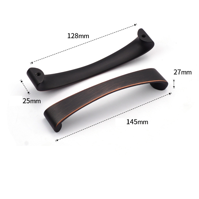 Brushed Finish Arc Furniture Pulls, Zinc Alloy Kitchen Cabinet Wardrobe Drawer