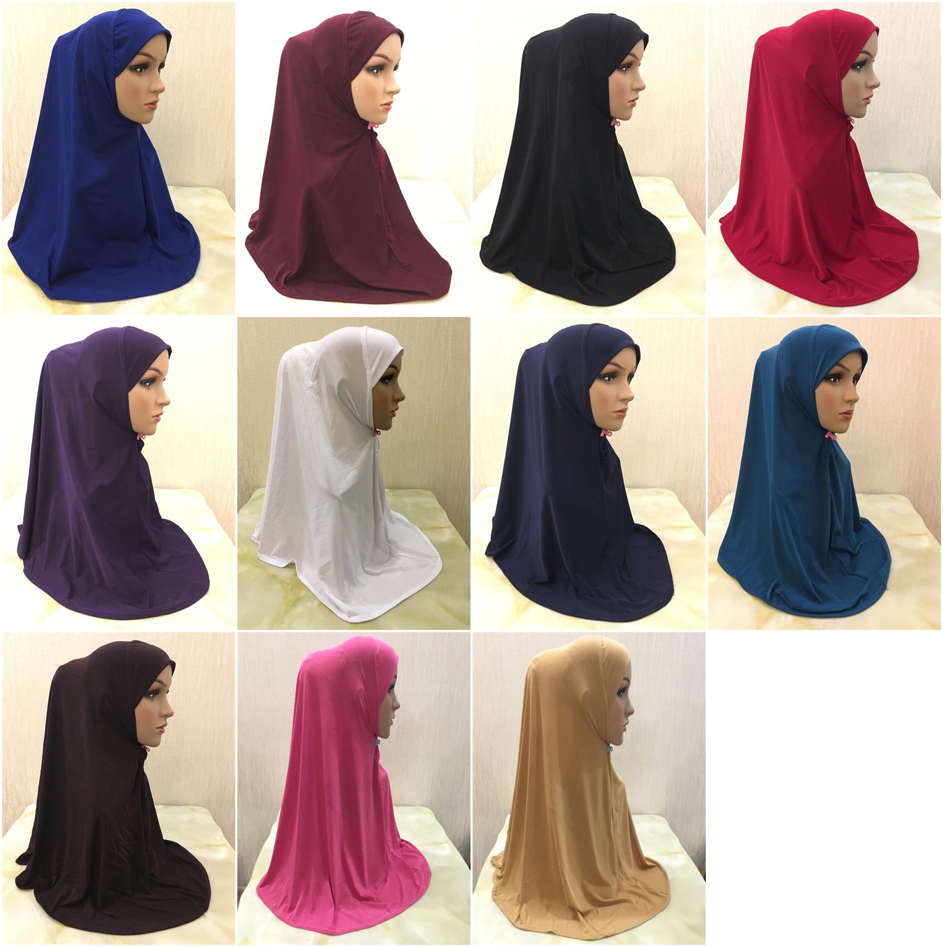 Muslim Women Hijab Turban Cap Islamic Arab Prayer Head Scarf Shawls ...