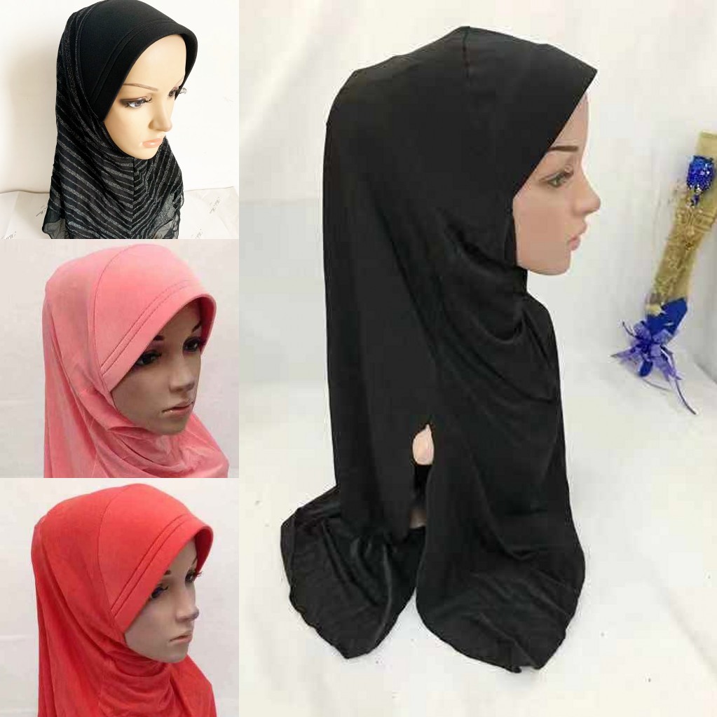 Fashion Women Muslim Islamic Arab Turban Chemo Hijab Hat Caps Solid 