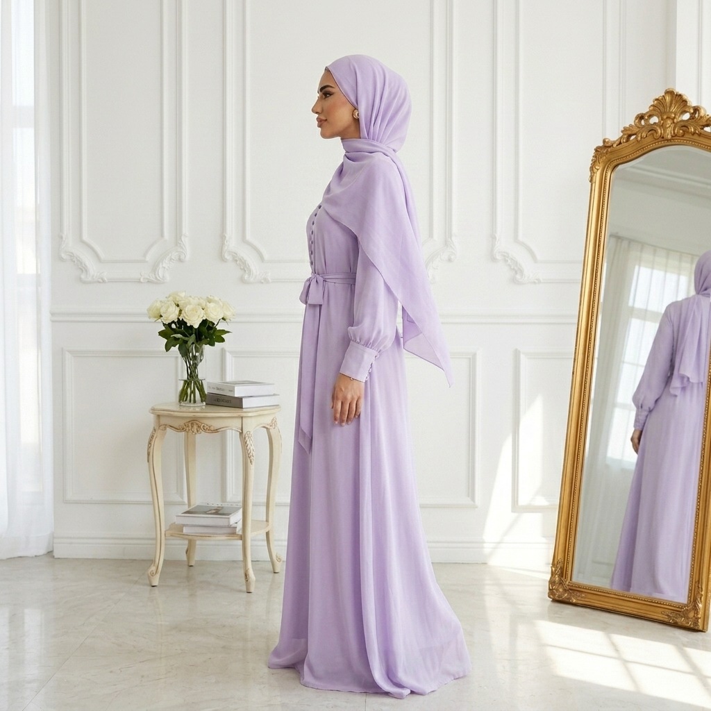 elegant islamic dresses for parties Elegant Mink Islamic Clothing Evening Gown 5215V