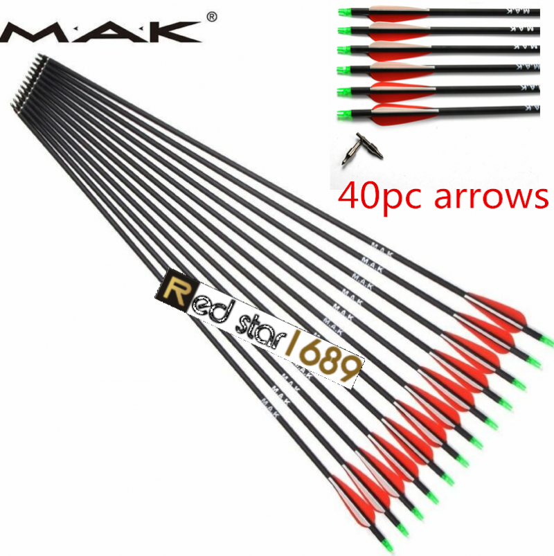 40pc Carbon Arrows Wholesale 30Inch Sp500 Target OD 7.8mm Archery F Bow Hunting eBay