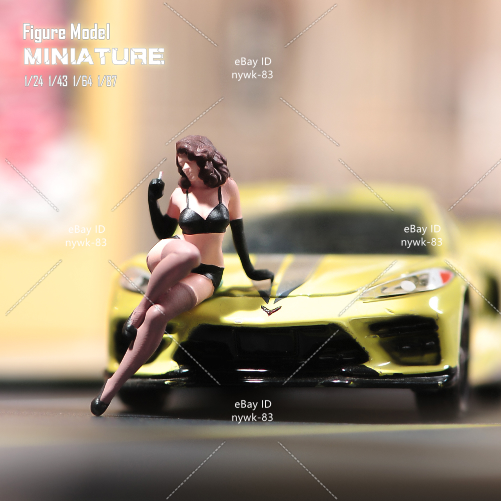 1/24 1/43 1/64 1/87 Scene Miniatures Figures Sexy Sitting Girl Doll For Cars Toy - Picture 15 of 19
