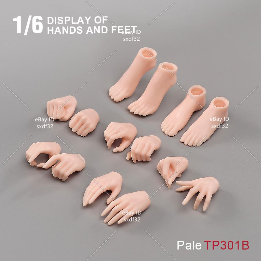 1/6 Female Hands Feet Accessories Suntan/Pale/Normal Model For 12 » Figure Toy