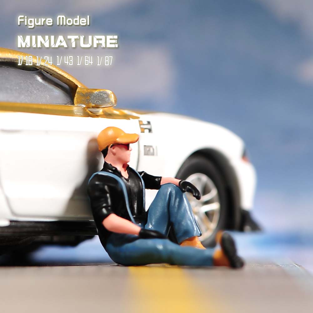 1/18 1/24 1/43 1/64 1/87 Miniaturas Figuras Casual Sit Man Escena Modelo Para Coches - Imagen 14 de 14