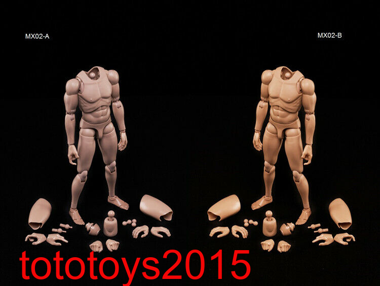 1/6 MX02 Male Narrow Shoulders Muscular Skin Action Figure Body Model Doll Toy