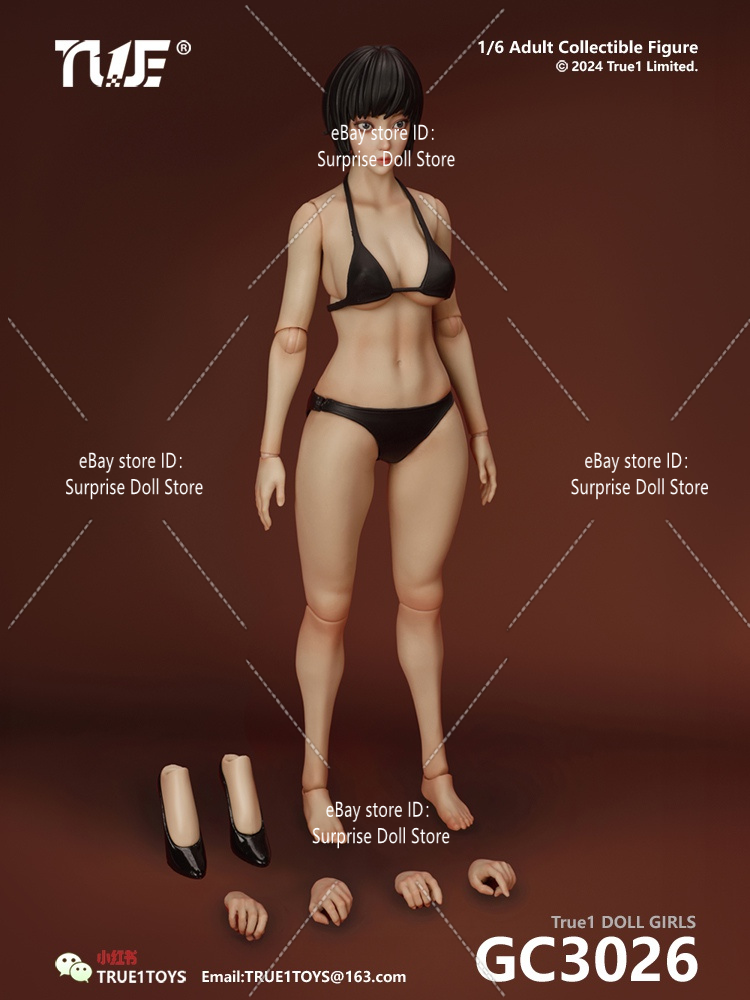 True1Toys 1/6 GC3026 Cuerpo Ojos Movibles Cabeza Esculpida Set 12" Figura de Acción Femenina - Imagen 14 de 14