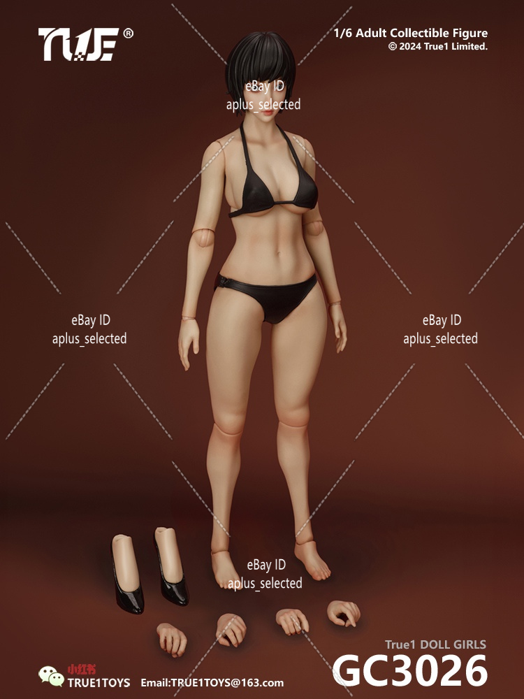 True1Toys GC3026 1/6 Body Movable Eyes Head Sculpt Set 12" Female Action Figure - Picture 14 of 14
