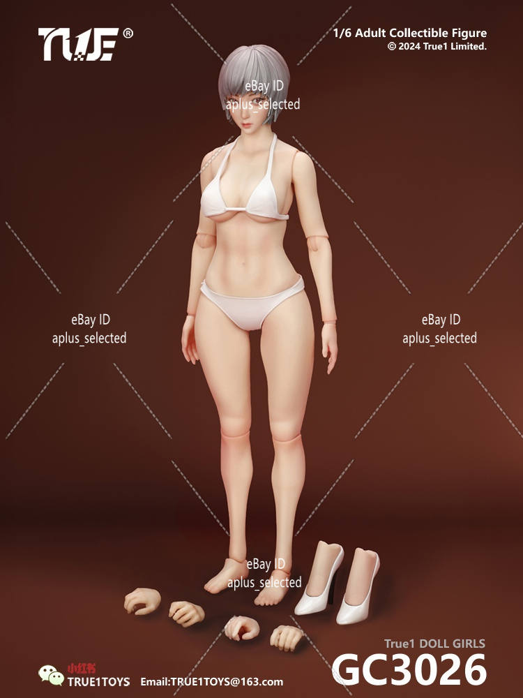 True1Toys GC3026 1/6 Body Movable Eyes Head Sculpt Set 12" Female Action Figure - Picture 13 of 14