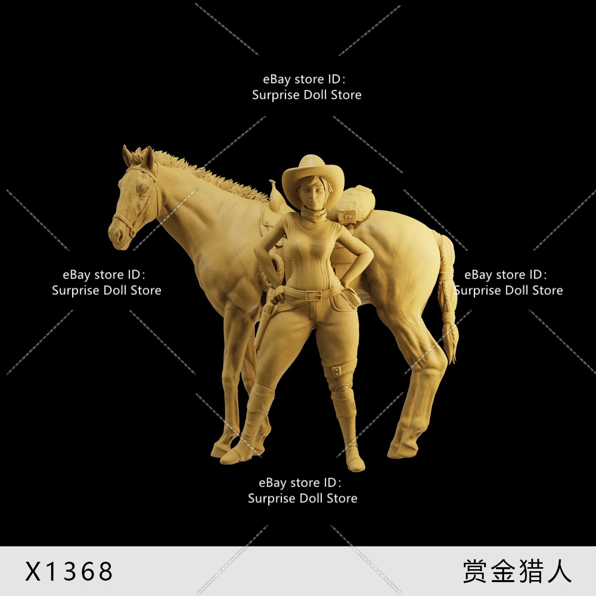 1/35 1/43 1/64 Miniatur Figuren West Cowgirl Pferd Szene Requisiten Modell für Autos - Bild 8 von 8