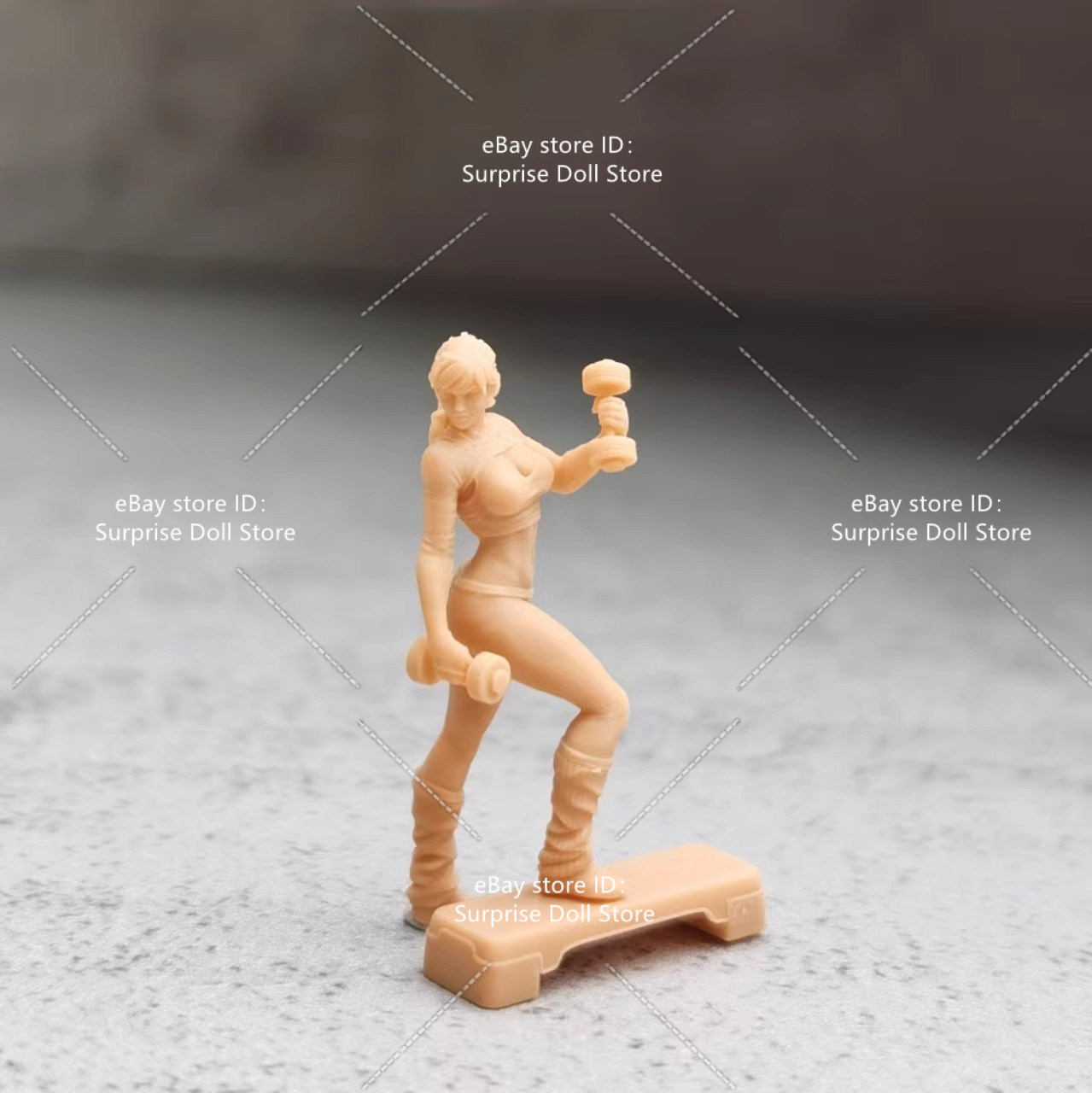 1/64 Miniature Figures Gym equipment Sports boxing Girl Scene Prop Model For Car - Picture 28 of 44