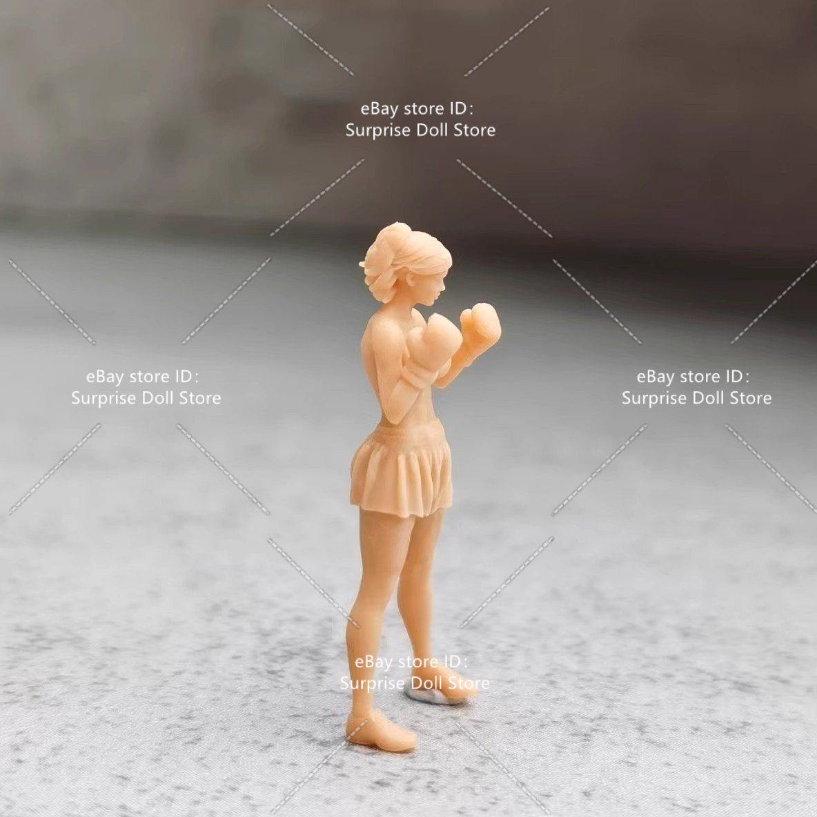 1/64 Miniature Figures Gym equipment Sports boxing Girl Scene Prop Model For Car - Picture 25 of 44
