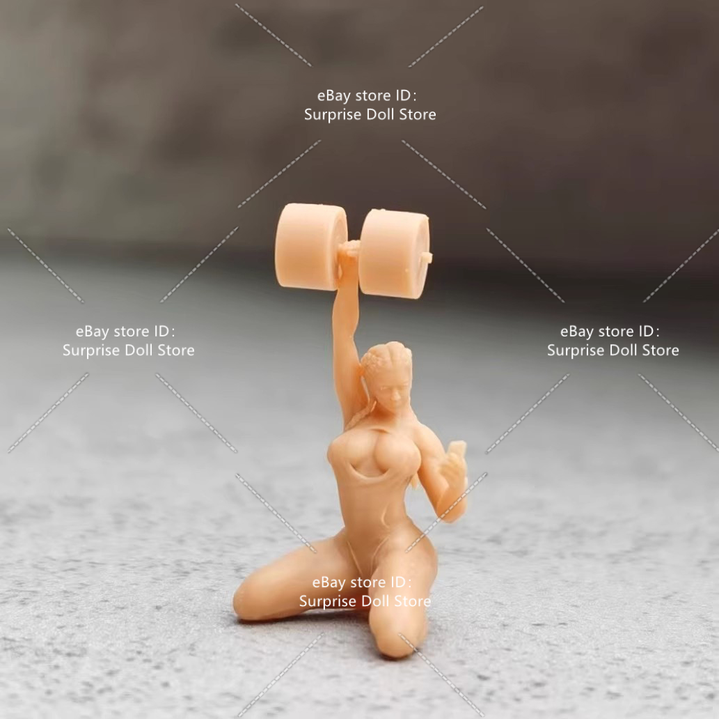 1/64 Miniature Figures Gym equipment Sports boxing Girl Scene Prop Model For Car - Picture 26 of 44