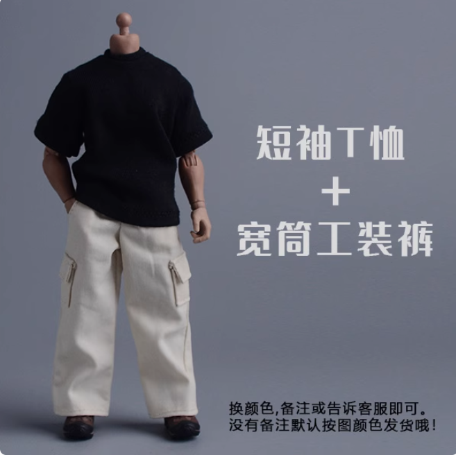 1/12 Male Cargo pants Belt Trousers Clothes Model For 6'' Romankey Figure Body - Picture 29 of 29
