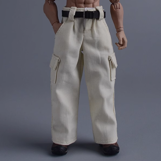 1/12 Male Cargo pants Belt Trousers Clothes Model For 6'' Romankey Figure Body - Picture 22 of 29