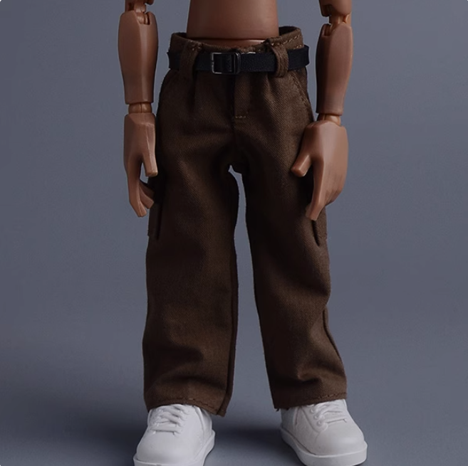 1/12 Male Cargo pants Belt Trousers Clothes Model For 6'' Romankey Figure Body - Picture 28 of 29