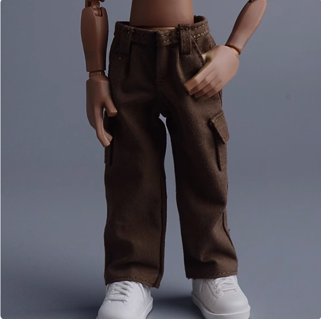 1/12 Male Cargo pants Belt Trousers Clothes Model For 6'' Romankey Figure Body - Picture 27 of 29