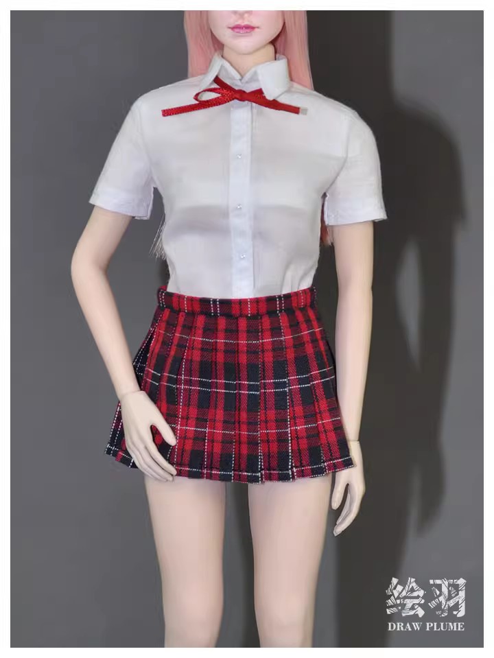 1/6 JK Uniform Hemd Fliege Faltenrock für 12" weibliche Actionfigur Körper - Bild 16 von 18