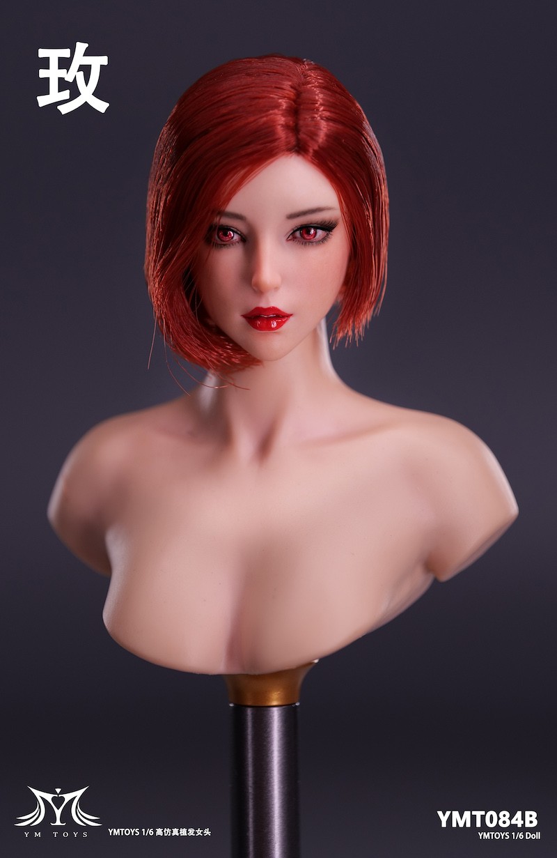 1/6 Asian woman Beauty Girl Head Sculpt Carving Model Fit 12″Female Figure Body