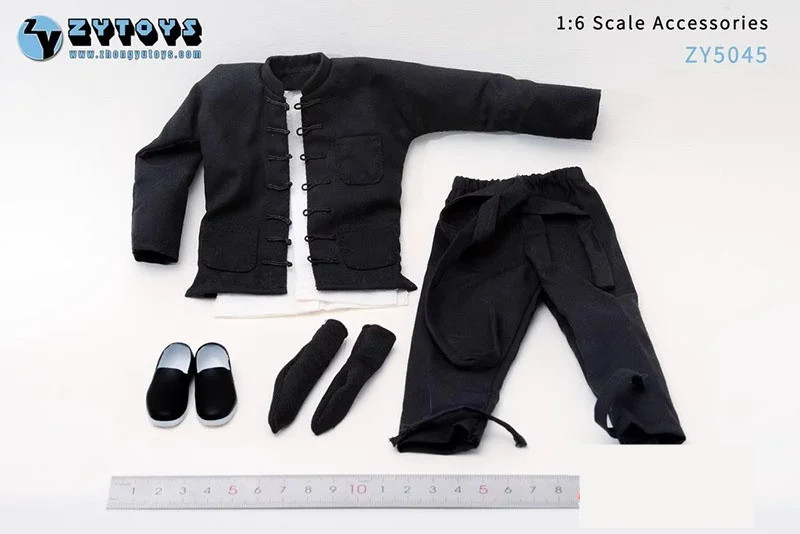 ZYTOYS 1/6 Male Kung Fu Traditional Chinese Clothing Robe Fit 12 » Action Figure