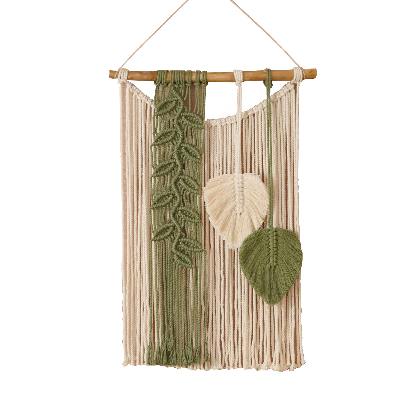 Boho Handmade Wall Hanging Tassels Leaf Tapestry Macrame For Electric Meter Box - Picture 10 of 11