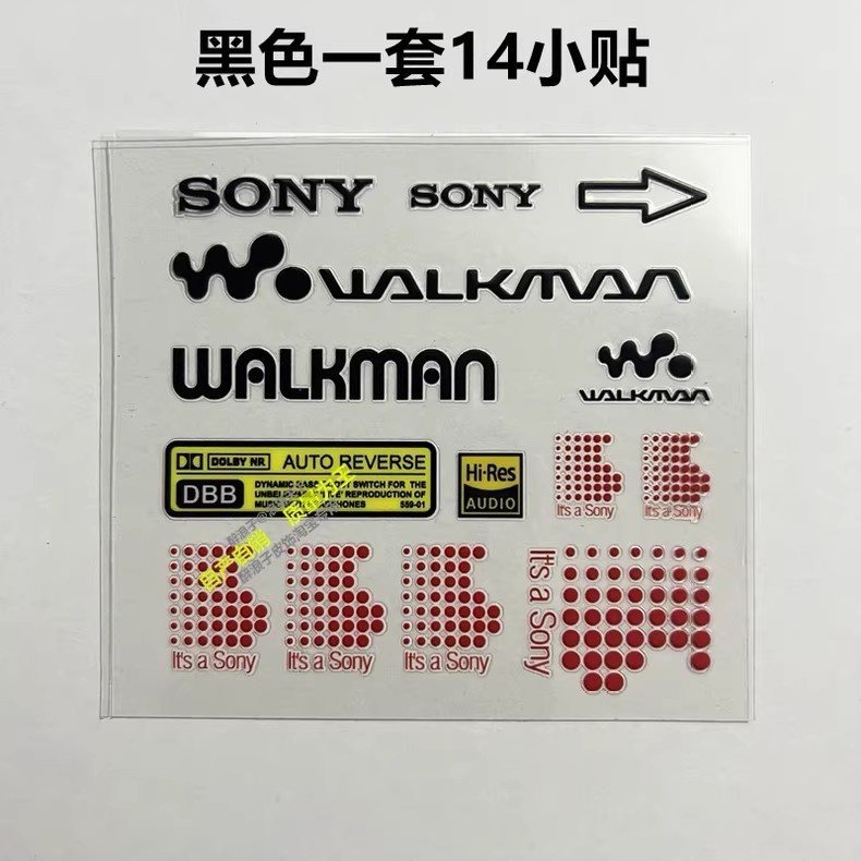 DIY New Retro Sticker Badge Label For SONY Walkman Tape Player