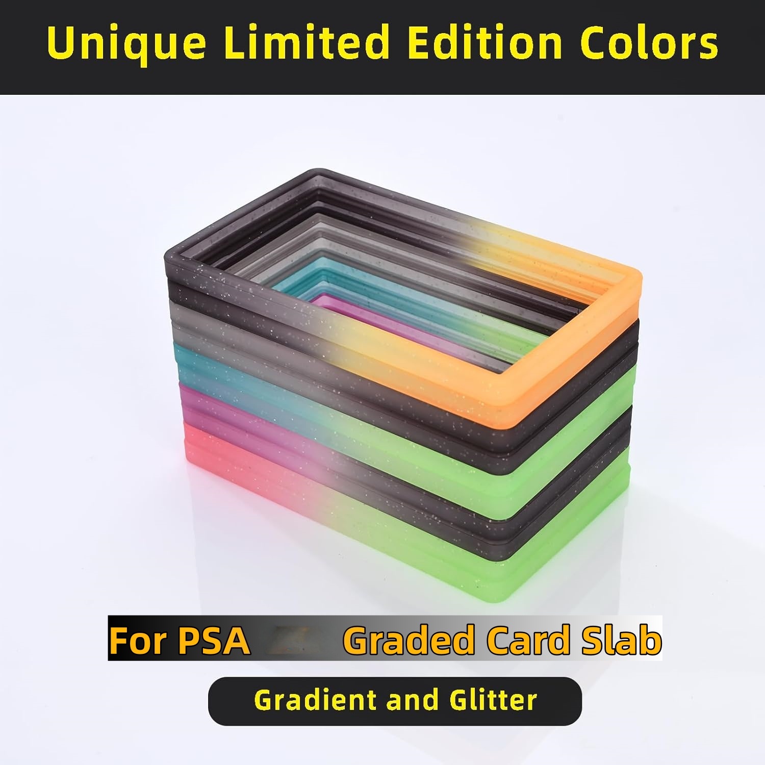 Gradient Glitter PSA Slab Guards Stack
