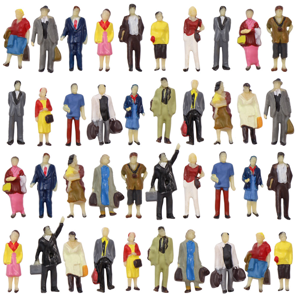 100pcs HO Scale People 1:87 Seated Standing Figures Passenger Model