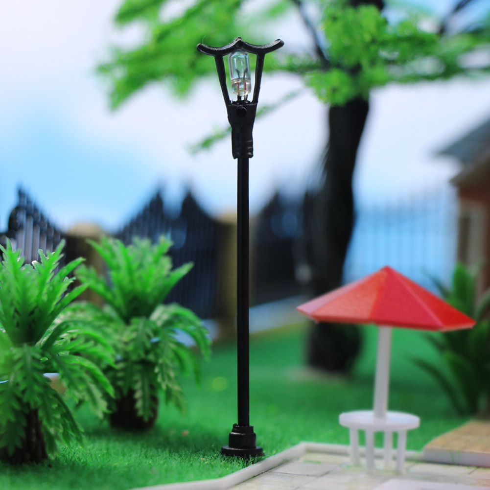 20 pcs Model Street Lamp Garden Street Light for HO OO TT Scale 1:150 LEDs