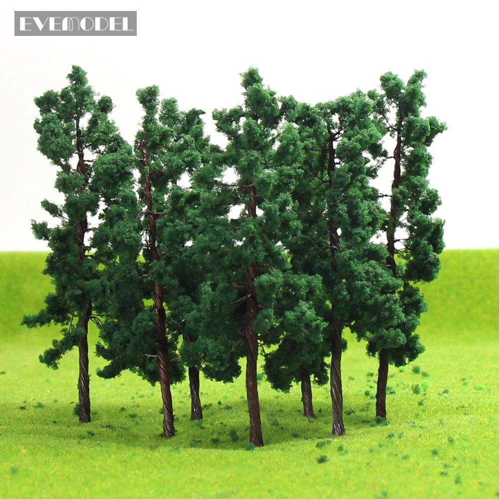 D8030 20pcs O HO Scale Train Layout Iron Wire Model Trees 80mm Railroad