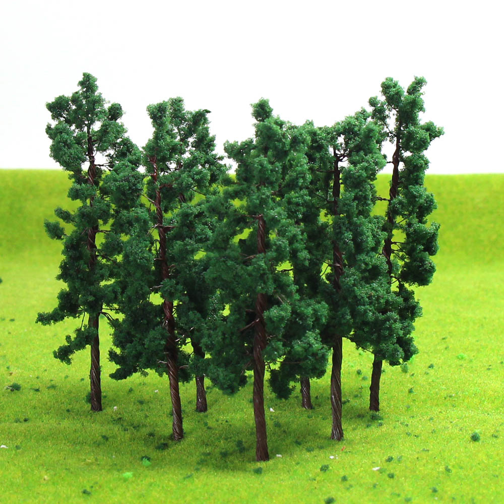 D8030 20pcs O HO Scale Train Layout Iron Wire Model Trees 80mm Railroad