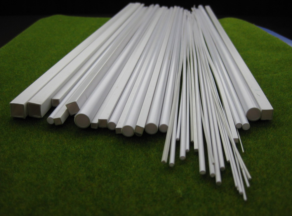 Rund Set 500mm Rohr Stab Vierkant u #ABS00 Neu 48 Stk