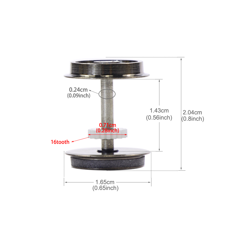 2 pairs 187 48'' Metal Wheels Model Train HO Scale DC Wheels HP0287 eBay