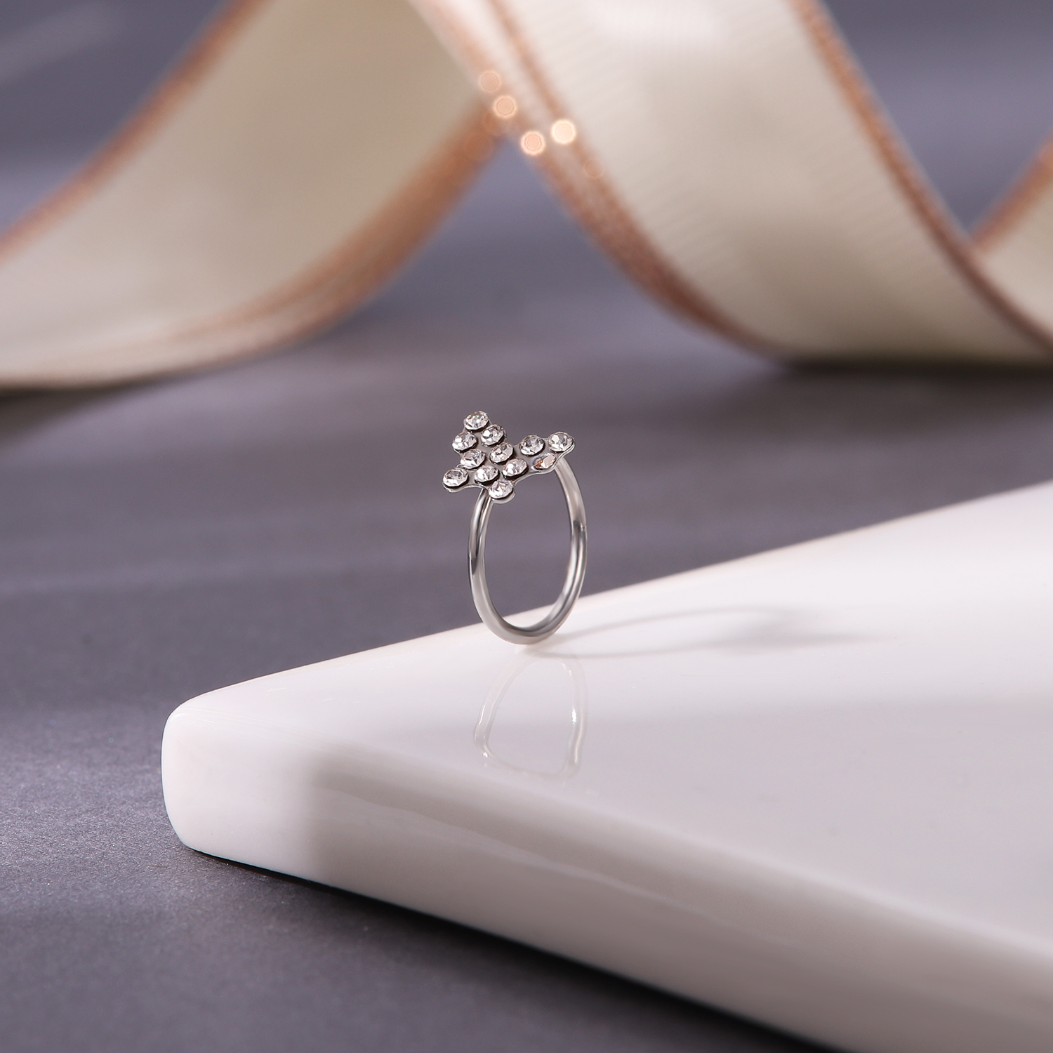 23Pcs/Set 20G Nose Ring Hoop Stainless Steel CZ Opal Nostril Piercing Jewelry - Picture 27 of 53