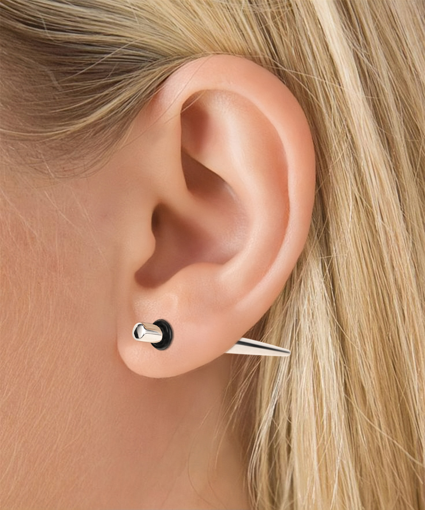thumbnail image 2 of 1 Pair Acrylic Colored Foil Ear Plugs / Stretchers - Double Flared Body Jewelry For Ear Lobes 2 of 10